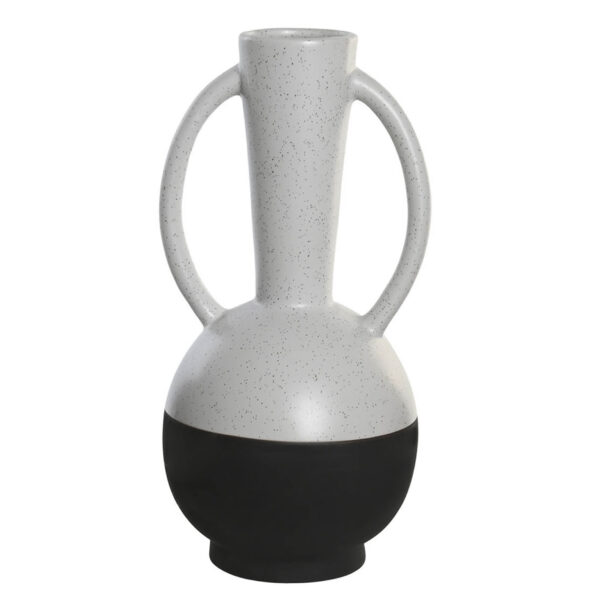 Vase déco en porcelaine blanc H30