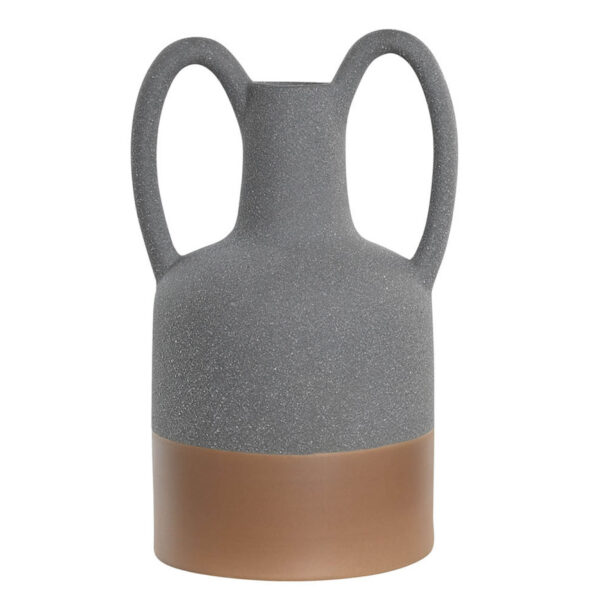 Vase déco en porcelaine gris H23