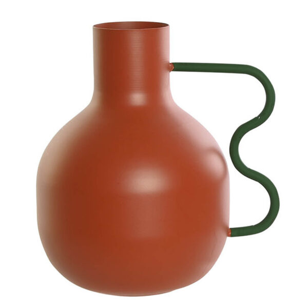 Vase en métal carmin H15