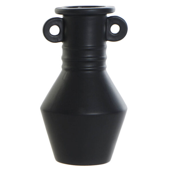 Vase déco en porcelaine noir H20