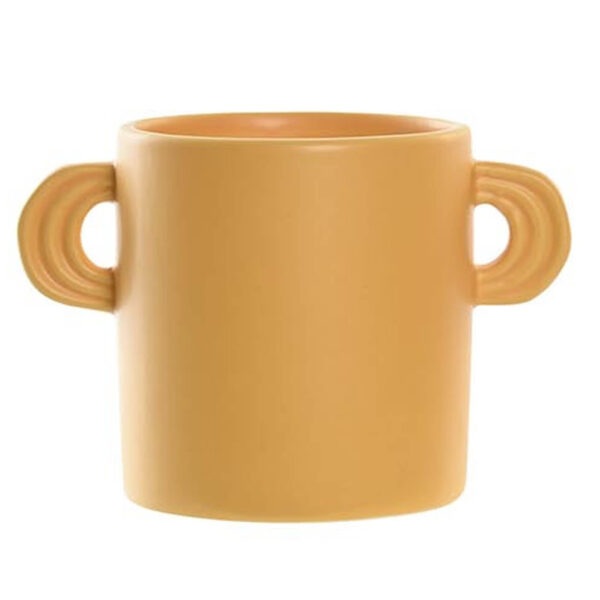 Vase en dolomite art déco ocre L16