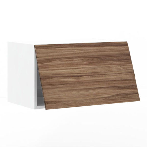 Meuble haut 1 porte L60 x H35 x P33 – Bois foncé mélaminé – meuble livré monté