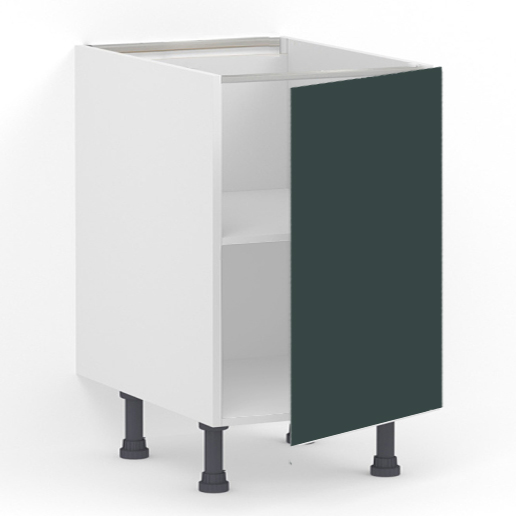 Meuble bas 1 porte L60 x H85 x P58 – Vert Pantone laqué mat – meuble livré monté