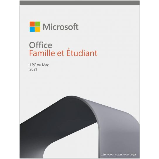 Microsoft Office Famille et Etudiant 2021 – version boîte – 1 PC/Mac
