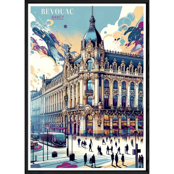 Tableau Nancy avec cadre noir – Taille 23×32 Réservé Bevouac