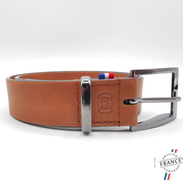 Ceinture Hazel en cuir camel