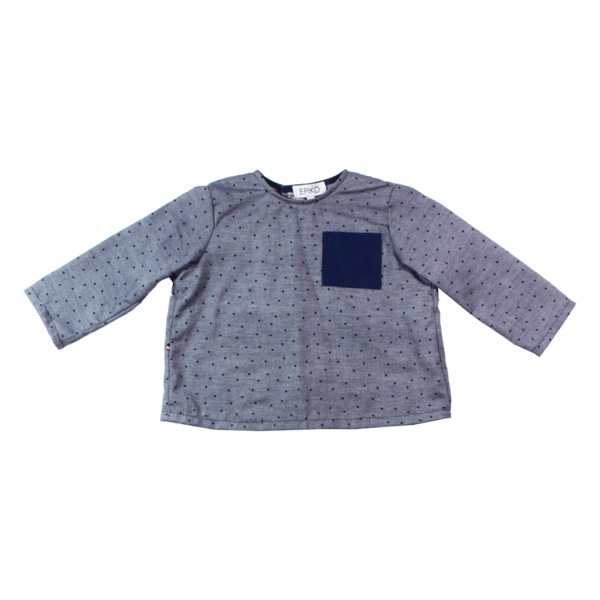 Top YAEL / Coton jeans pois