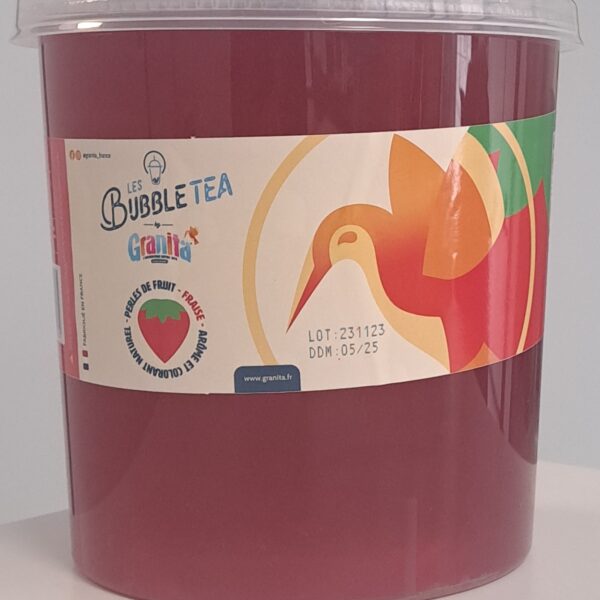 Granita – Billes Bubble Tea Fraise – 4 x 3.2kg