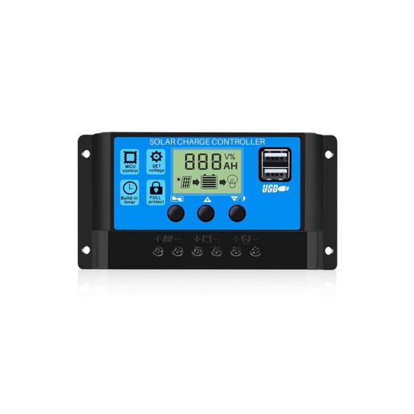 Régulateur Charge Solaire 12V/24V 20A
