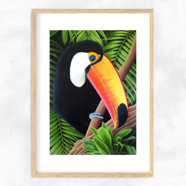 Impression encadrée oiseau tropical toucan Toco