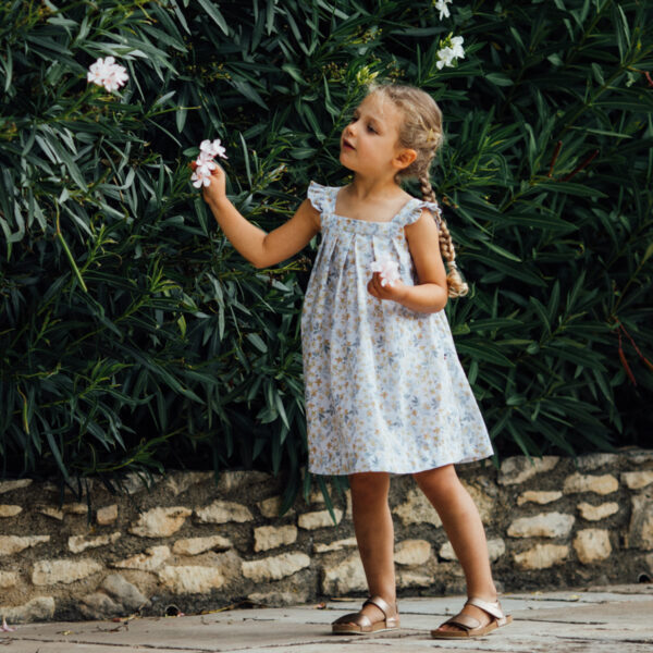 Robe d’été fille AGAVE – Fleuri jaune