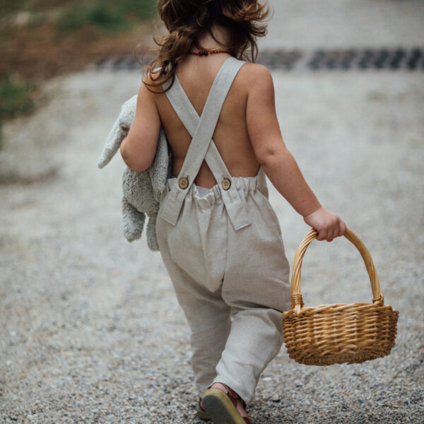 Salopette enfant lin OLIVIER – Lin naturel