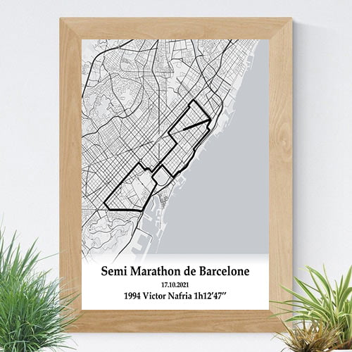 Semi Marathon de Barcelone A3 2021 Noir Oui (+3€)