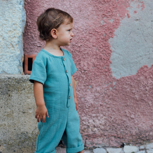 Combinaison bébé coton bio ORANGER