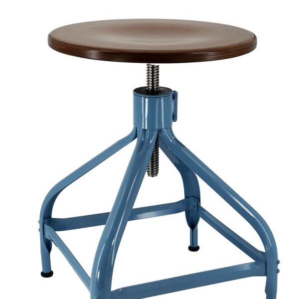 Tabouret Nicolle® “DACTYLO” Ajustable H45/60cm Bois & Métal