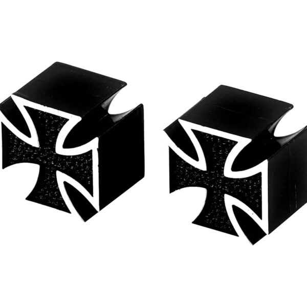 Bouchons de Valve « Iron Cross » Noir