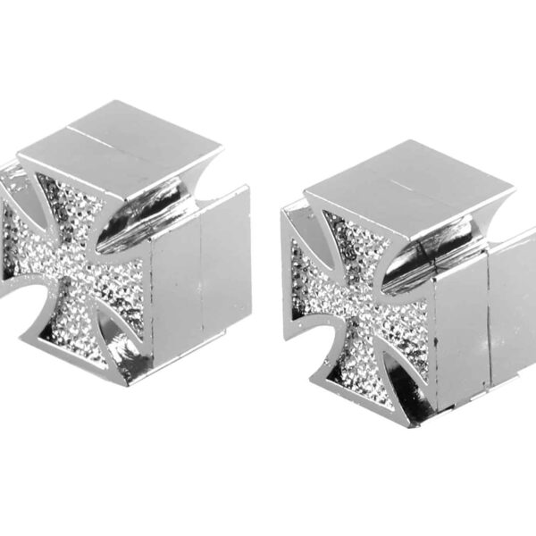 Bouchons de Valve « Iron Cross » Argenté