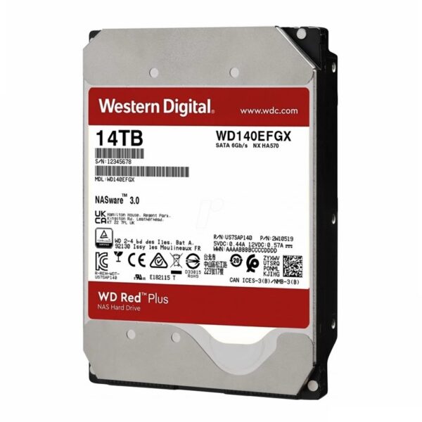 WD Red Plus WD140EFGX – disque dur – 14 To – SATA 6Gb/s