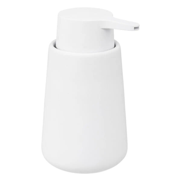 Distributeur de savon en grès couleur blanc