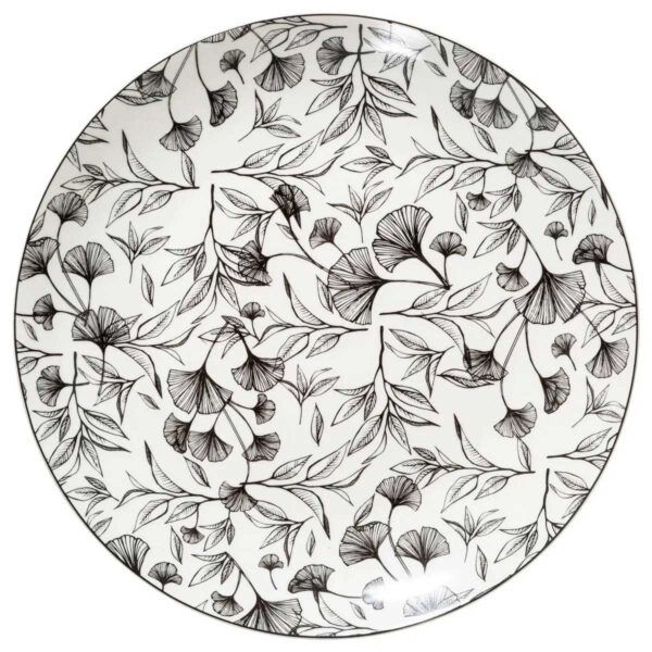 Assiette blanche D27 motif florale