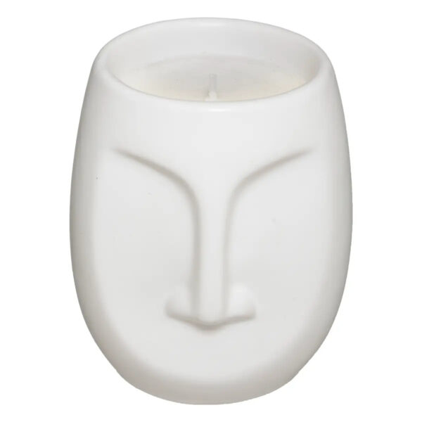 Bougie visage blanc parfum ambre