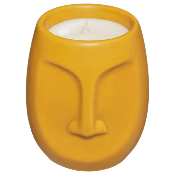 Bougie visage ocre parfum vanille