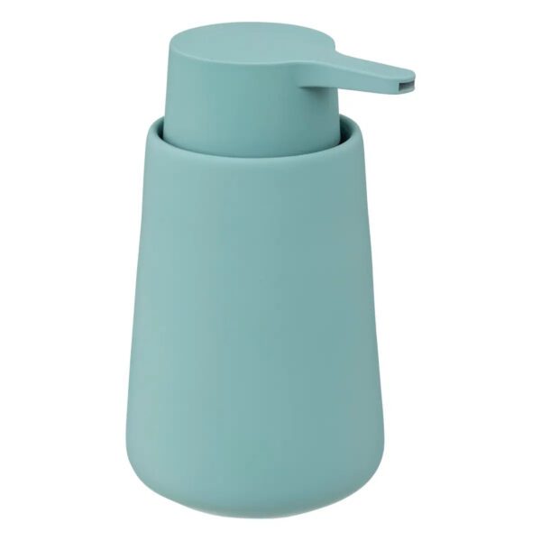 Distributeur de savon en grès couleur bleu