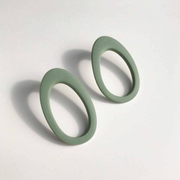 Boucles d’oreilles Marina vert eucalyptus