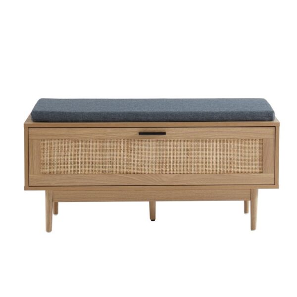 Banc à chaussures en cannage rotin 1 porte