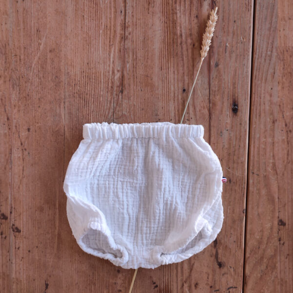 Bloomer bébé double gaze ROMARIN – Double gaze plumetis lait