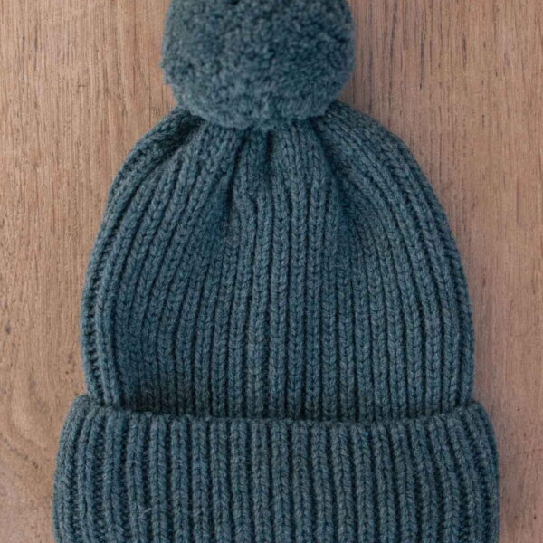 Bonnet Pompom Kaki Clair