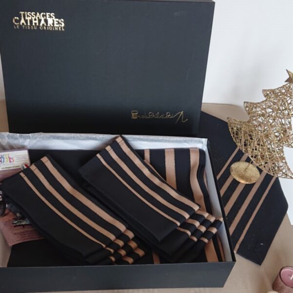 Coffret de Noël anthracite doré QUERIBUS