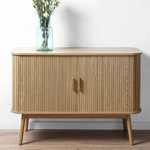 Buffet en bois porte coulissante en bois L110