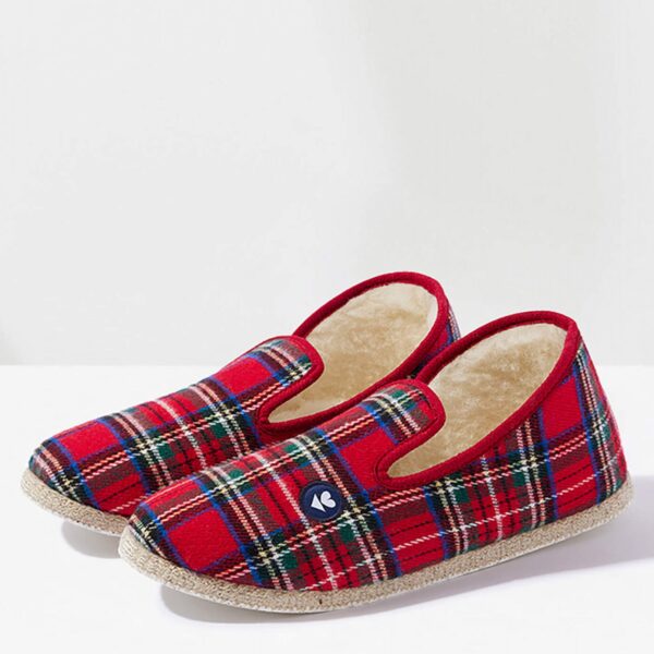 Charentaises Tartan Rouge rouge