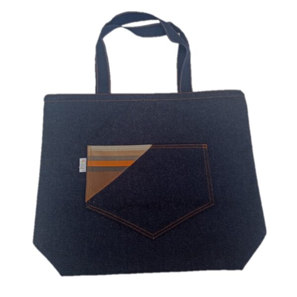 Sac de courses réutilisable en jean DEPHILAPAT
