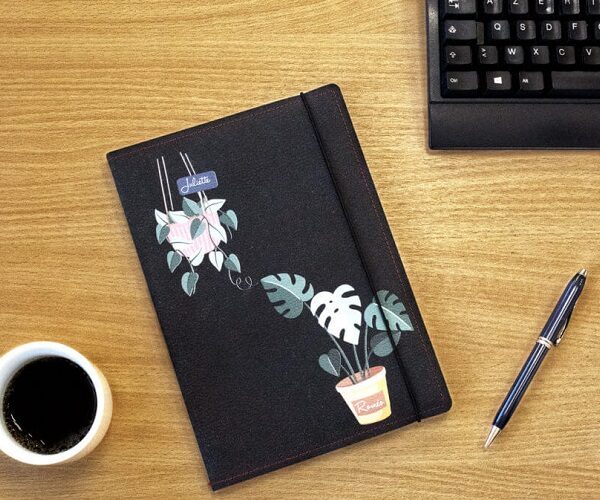 Carnet cuir personnalisé Plantes