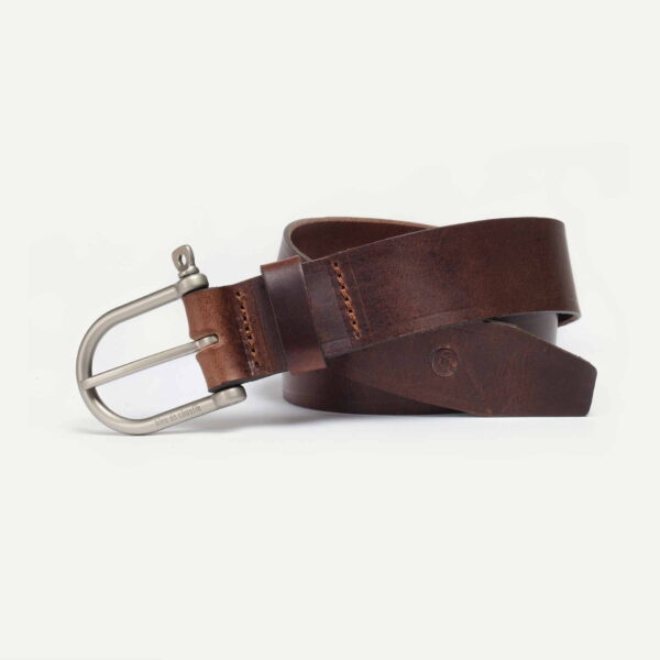 Ceinture Manille – Pain brûlé / Silver