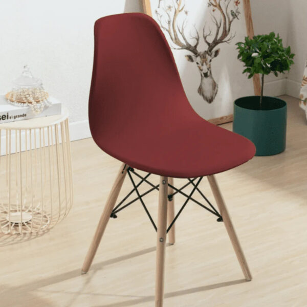 Chaise scandi terracotta et bois