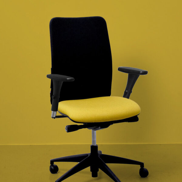 Famous Fernand Résille Noir et Jaune – Fauteuil de bureau occasion