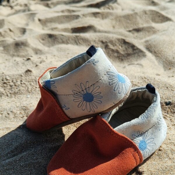 Chaussons en cuir bébé FLOWERS