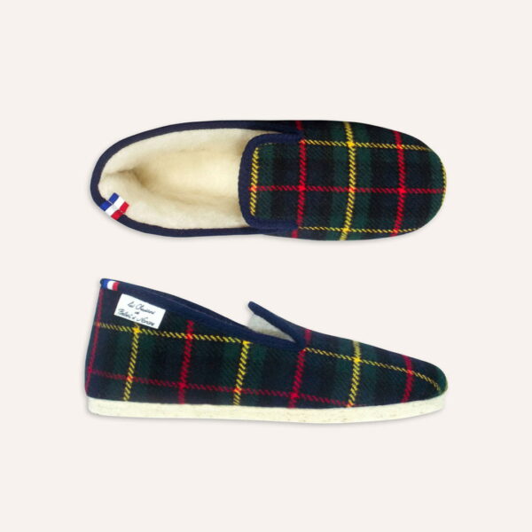 Charentaises motif écossais pour homme Gaston