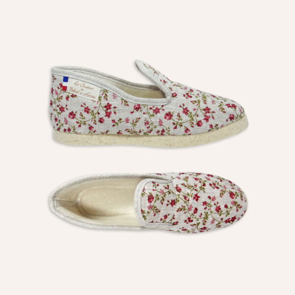 Charentaises en lin pour femme Sabaka