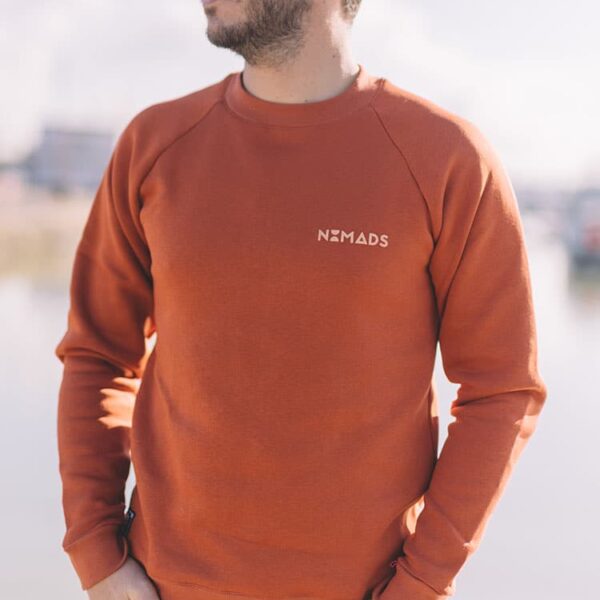 Sweat col rond Homme Brique
