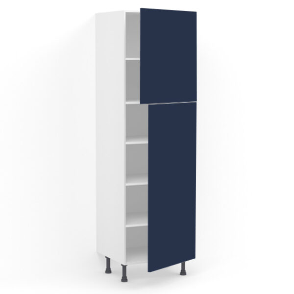 Colonne 2 portes L60 x H215 x P58 – Bleu Pantone laqué mat – meuble livré monté