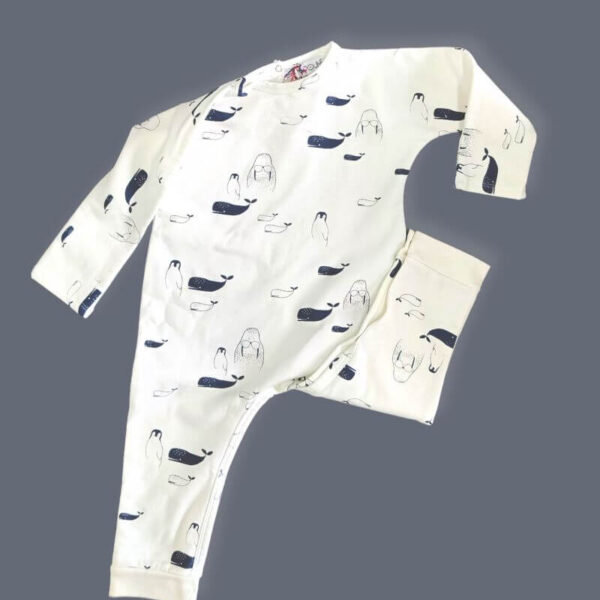 Combinaison bébé  baleine imparfait- 2ans
