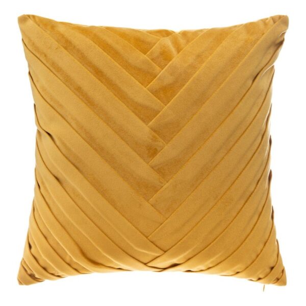 Coussin en velours tressé ocre 40×40