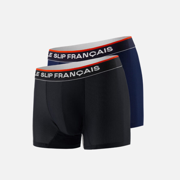 Pack Duo Boxer Guillaume Marine Noir bleu