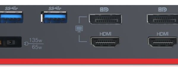 Lenovo ThinkPad Thunderbolt 3 Dock Gen2 – réplicateur de port – Thunderbolt 3 – 2 x HDMI, 2 x DP, Thunderbolt – GigE