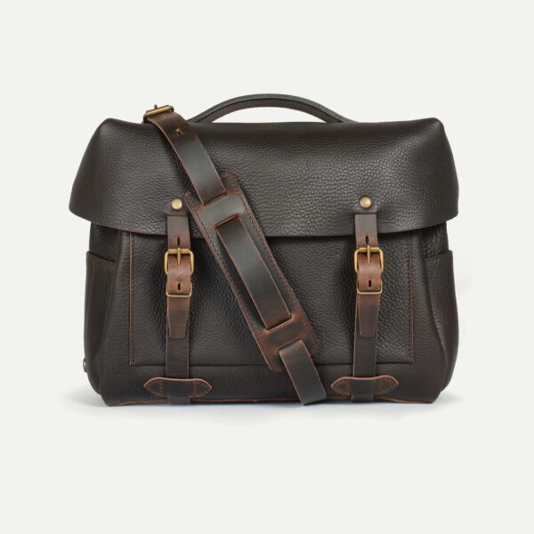 Eclair Heroes – Sac moto cuir Marron brun