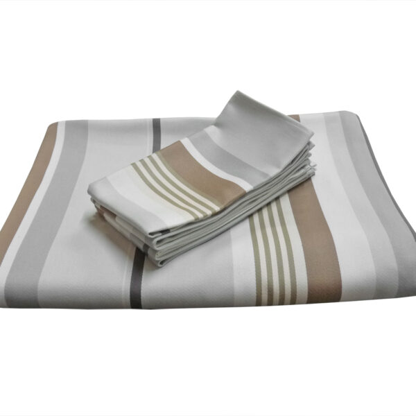 Ensemble nappe et serviettes caramel MIREPOIX